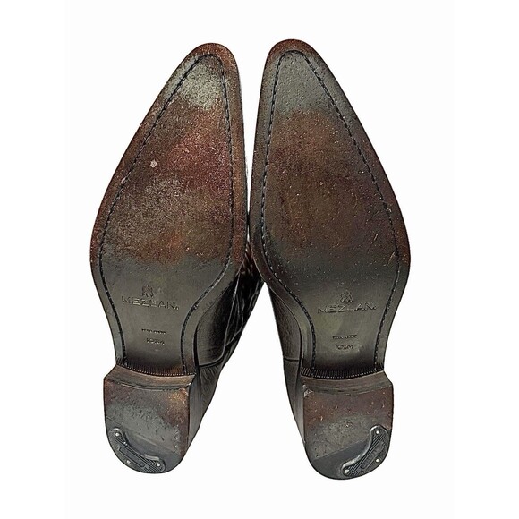 Mezlan Men’s Brown Ostrich Pointed Toe Slip-On Boots – Size 10.5 M main image 4